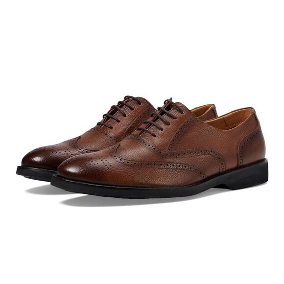 Marc Joseph NY Men\'s Sullivan ST Havana Dress Shoe Cognac Grainy Size 8 NWT Work main image 5